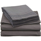 Fast Furnishings King Size Microfiber Sheet Set in Charcoal Stone Gray